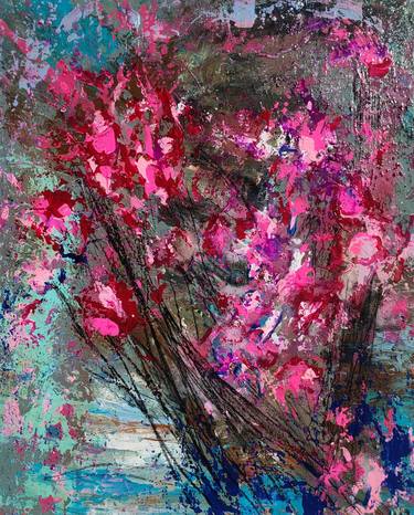 Print of Abstract Floral Paintings by Jes Huddleston