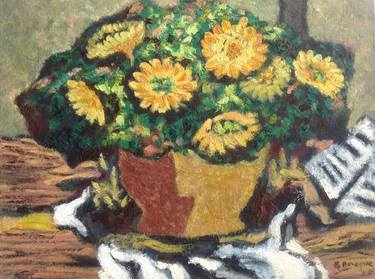 Daisy vase flowers of Georges Braque ( reproduction) thumb