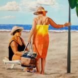 Chat on the Beach by Rezzan Onal