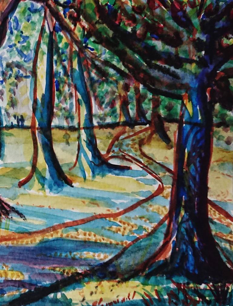 Original Fauvism Landscape Painting by Alex Bastable