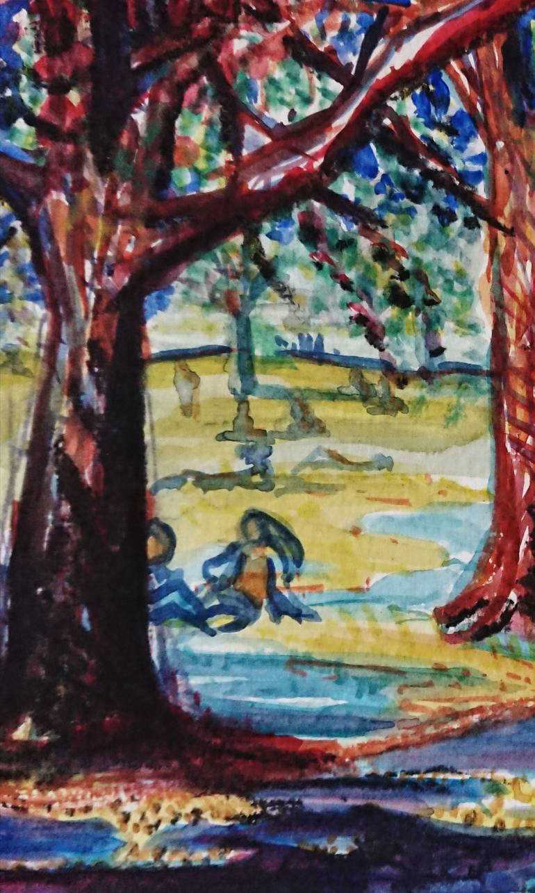 Original Fauvism Landscape Painting by Alex Bastable