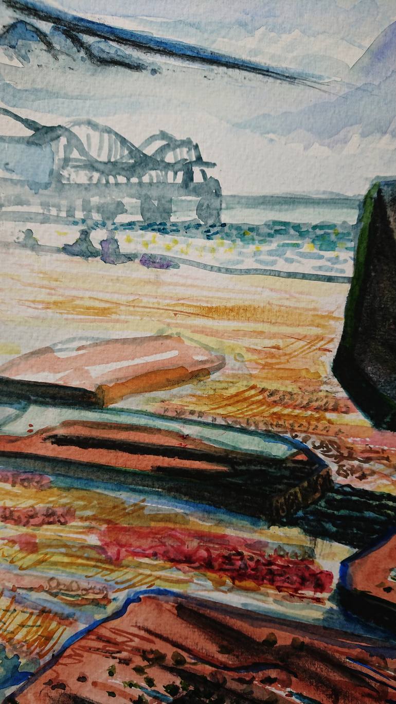 Original Expressionism Seascape Painting by Alex Bastable
