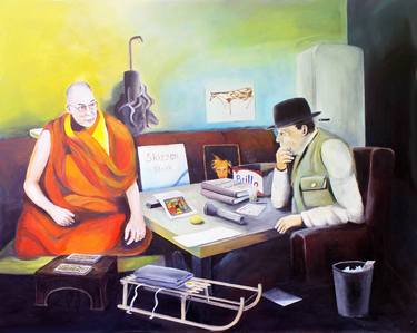 Joseph Beuys and the Dalai Lama meet in October 1982 thumb
