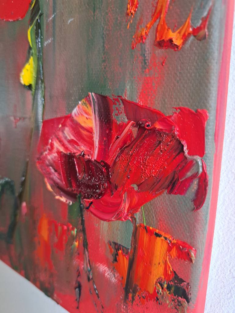 Original Expressionism Floral Painting by Oksana Fedorova