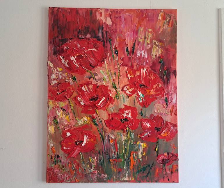 Original Expressionism Floral Painting by Oksana Fedorova