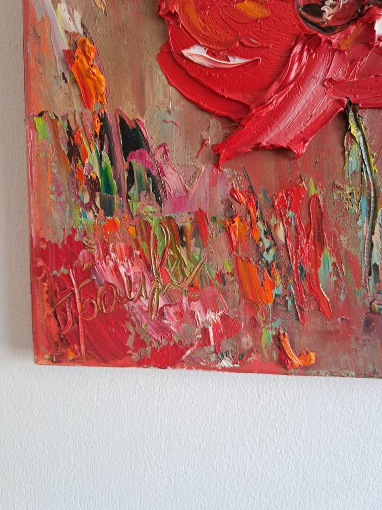 Original Expressionism Floral Painting by Oksana Fedorova