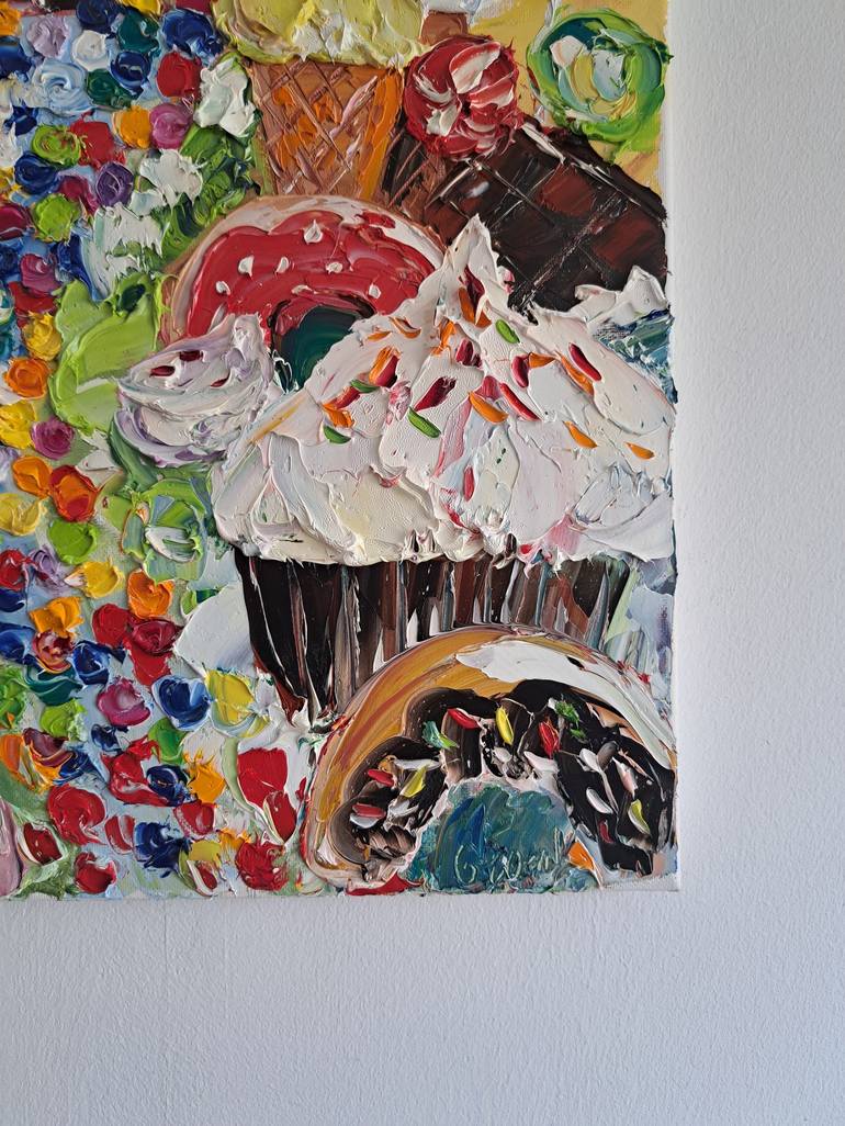 Original Abstract Expressionism Food & Drink Painting by Oksana Fedorova