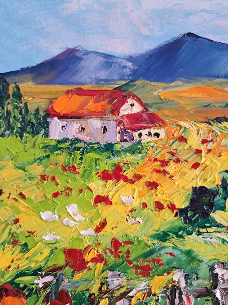 Original Impressionism Landscape Painting by Oksana Fedorova