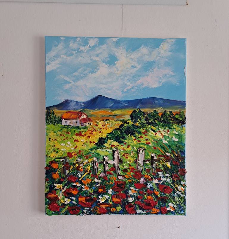 Original Impressionism Landscape Painting by Oksana Fedorova