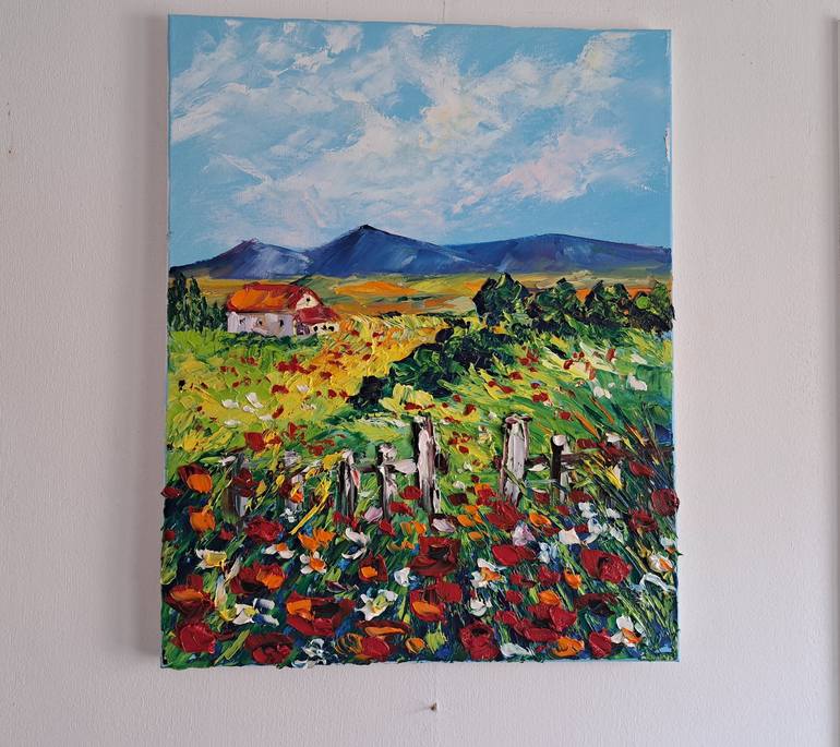 Original Impressionism Landscape Painting by Oksana Fedorova