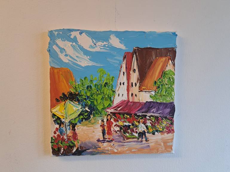 Original Impressionism Garden Painting by Oksana Fedorova