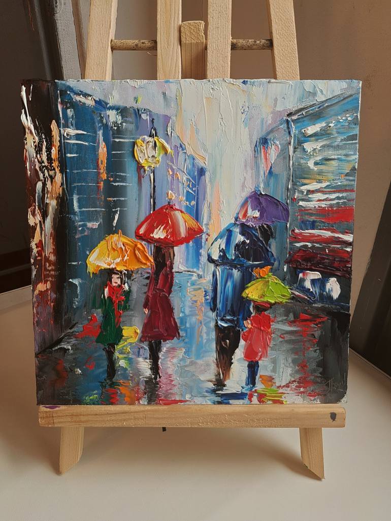 Original Impressionism Cities Painting by Oksana Fedorova