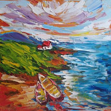 Original Impressionism Beach Paintings by Oksana Fedorova