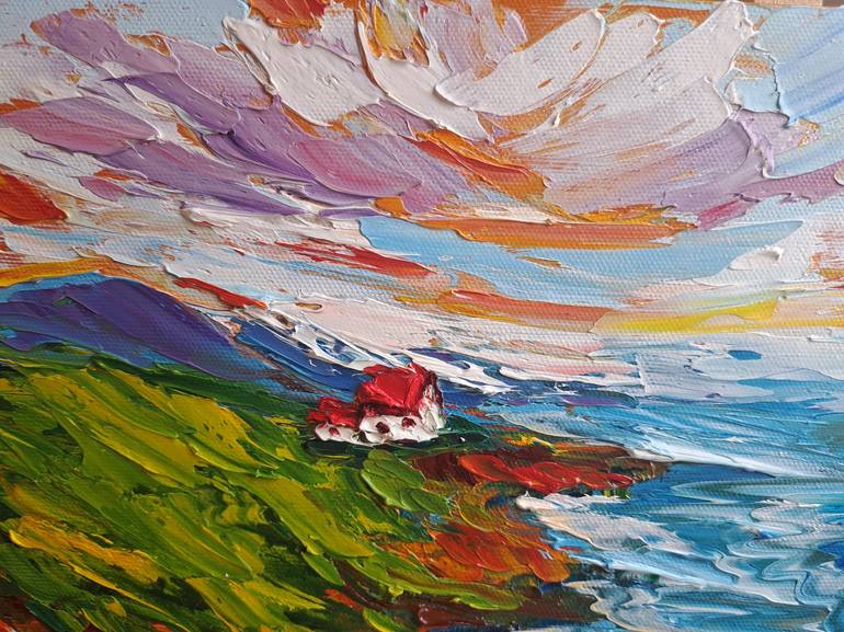 Original Impressionism Beach Painting by Oksana Fedorova