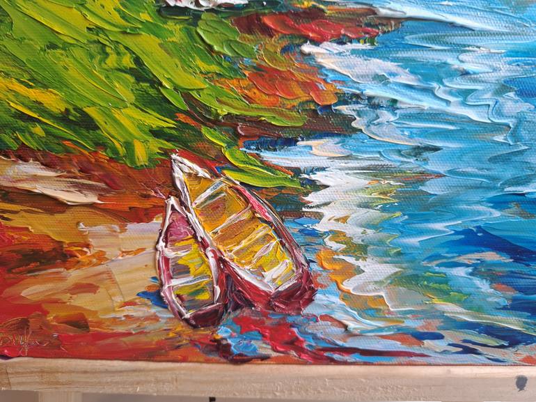 Original Impressionism Beach Painting by Oksana Fedorova