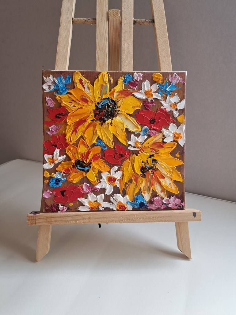 Original Expressionism Floral Painting by Oksana Fedorova