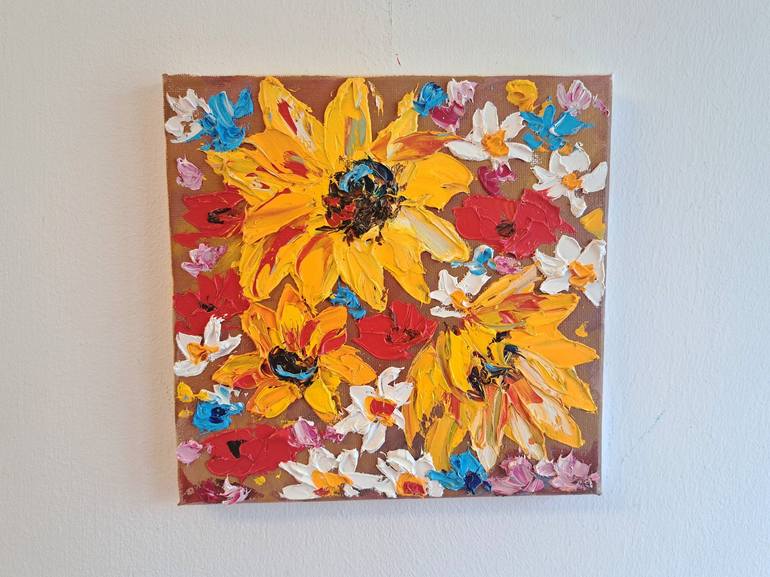 Original Expressionism Floral Painting by Oksana Fedorova