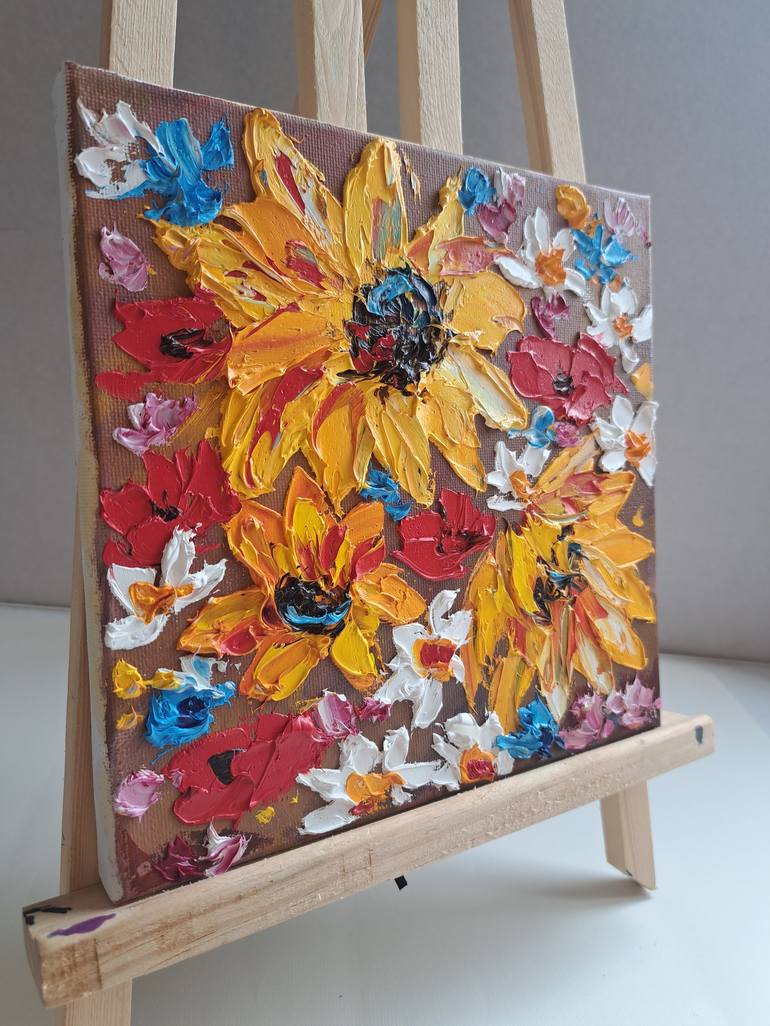 Original Expressionism Floral Painting by Oksana Fedorova