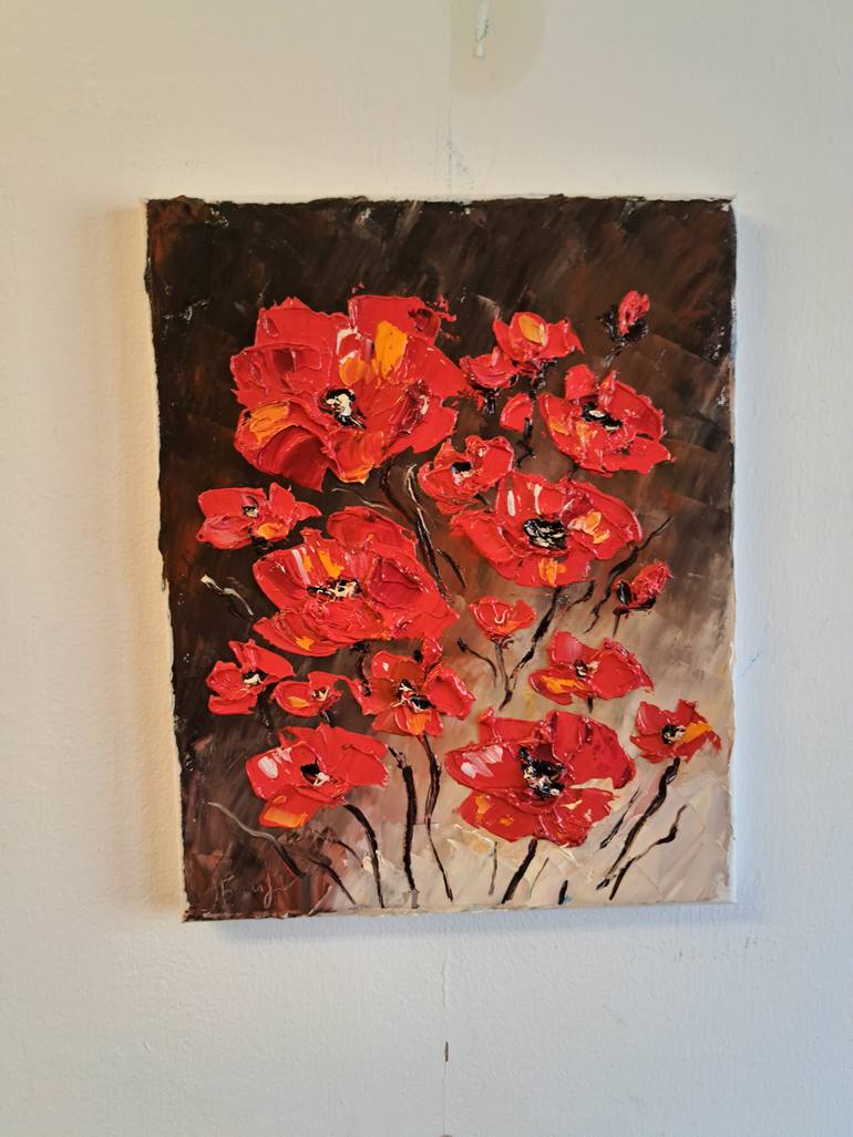Original Expressionism Floral Painting by Oksana Fedorova