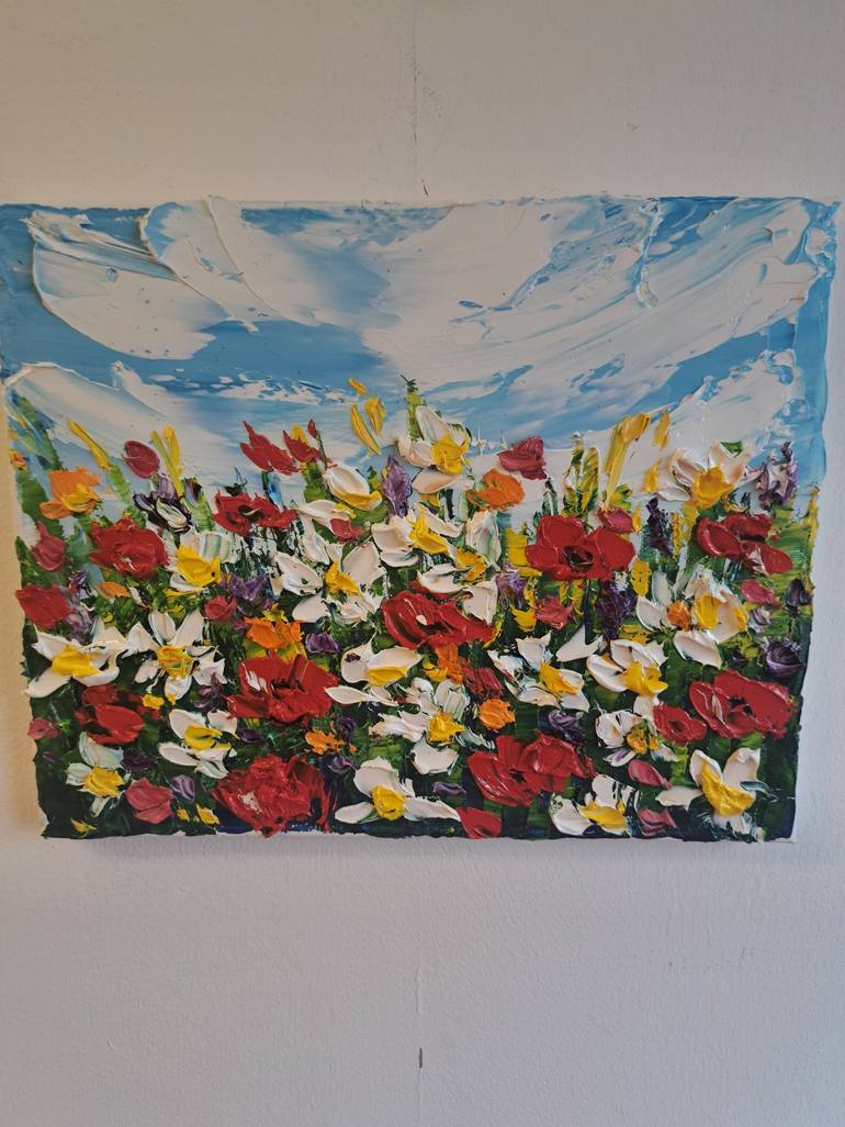 Original Impressionism Floral Painting by Oksana Fedorova