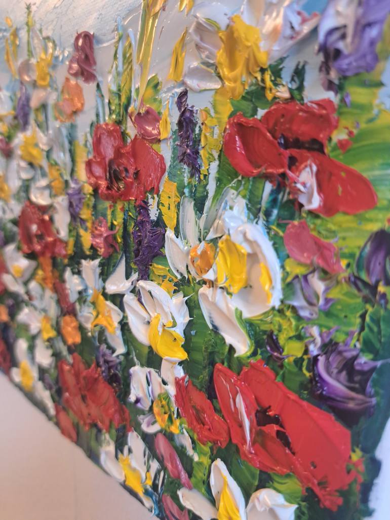 Original Impressionism Floral Painting by Oksana Fedorova