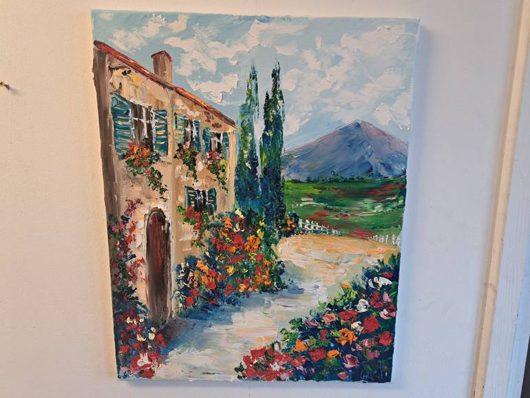 Original Impressionism Cities Painting by Oksana Fedorova