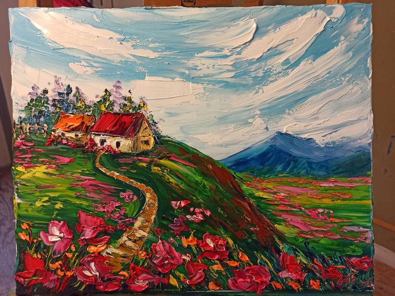 Original Impressionism Landscape Painting by Oksana Fedorova