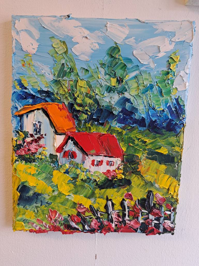 Original Impressionism Landscape Painting by Oksana Fedorova