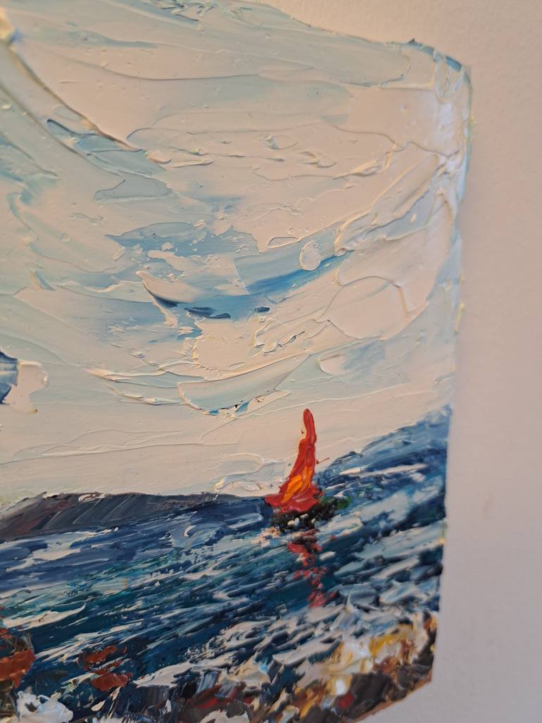 Original Impressionism Seascape Painting by Oksana Fedorova