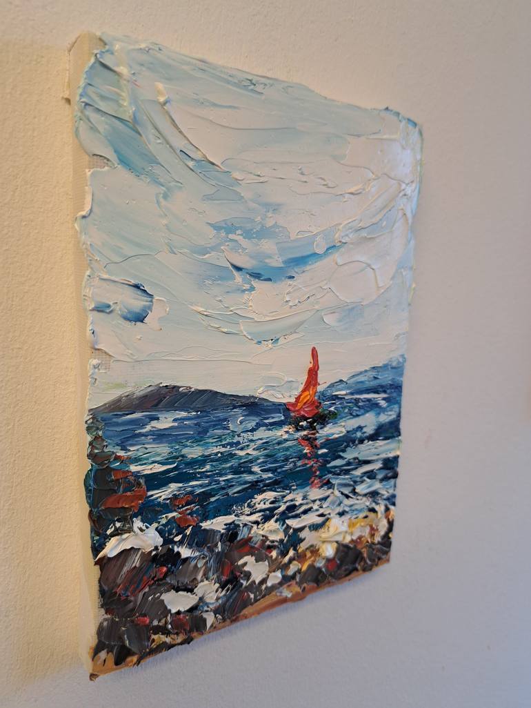 Original Impressionism Seascape Painting by Oksana Fedorova