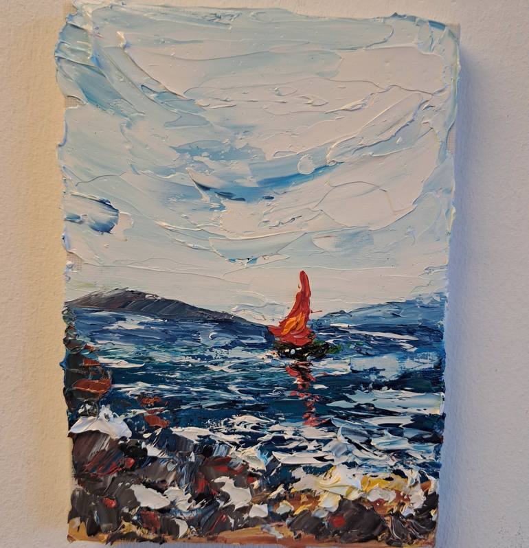 Original Impressionism Seascape Painting by Oksana Fedorova