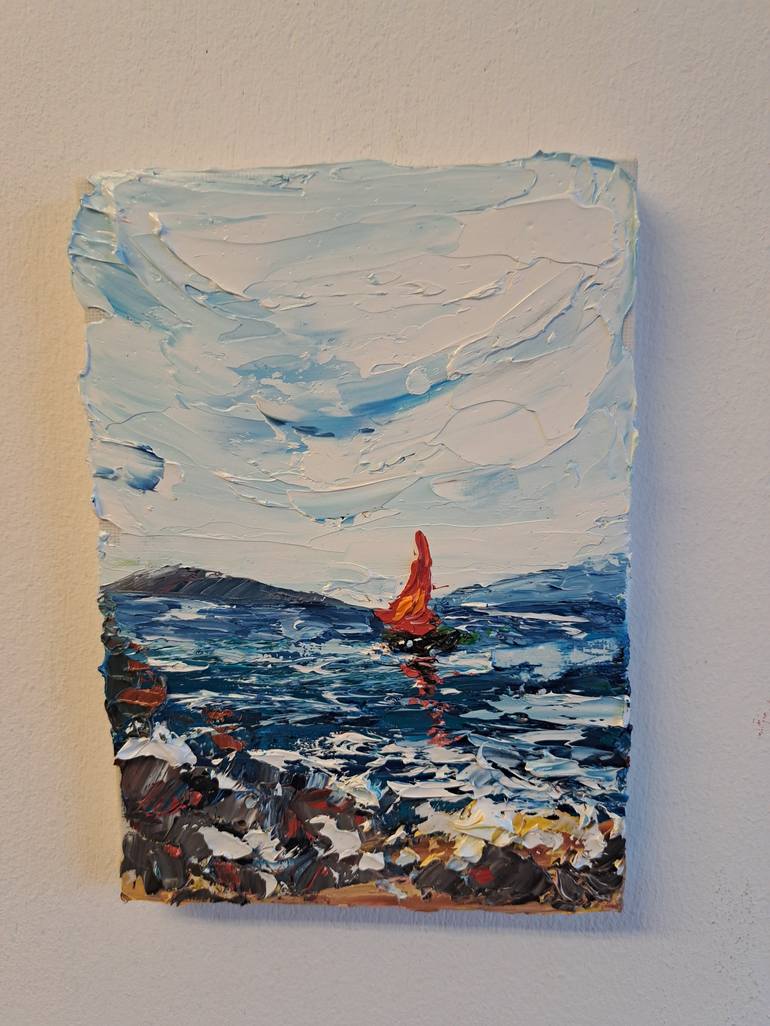 Original Impressionism Seascape Painting by Oksana Fedorova