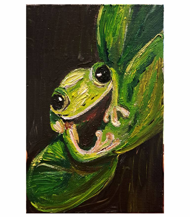 Original Expressionism Animal Painting by Oksana Fedorova