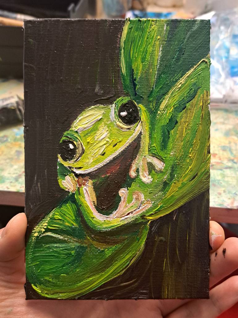 Original Expressionism Animal Painting by Oksana Fedorova