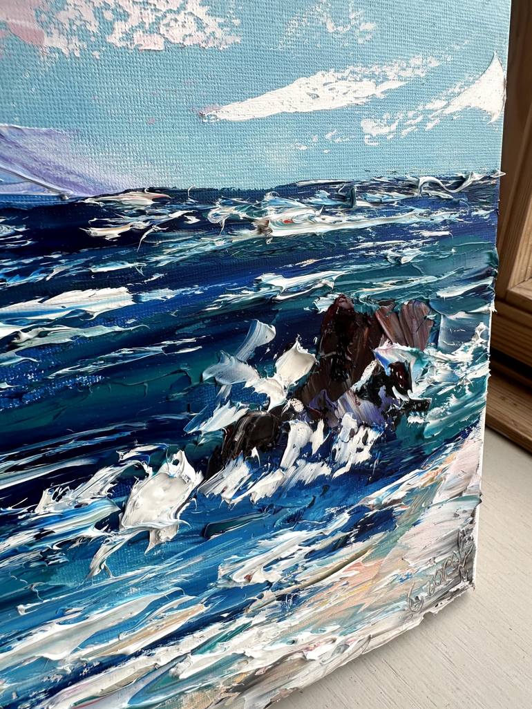 Original Contemporary Seascape Painting by Oksana Fedorova