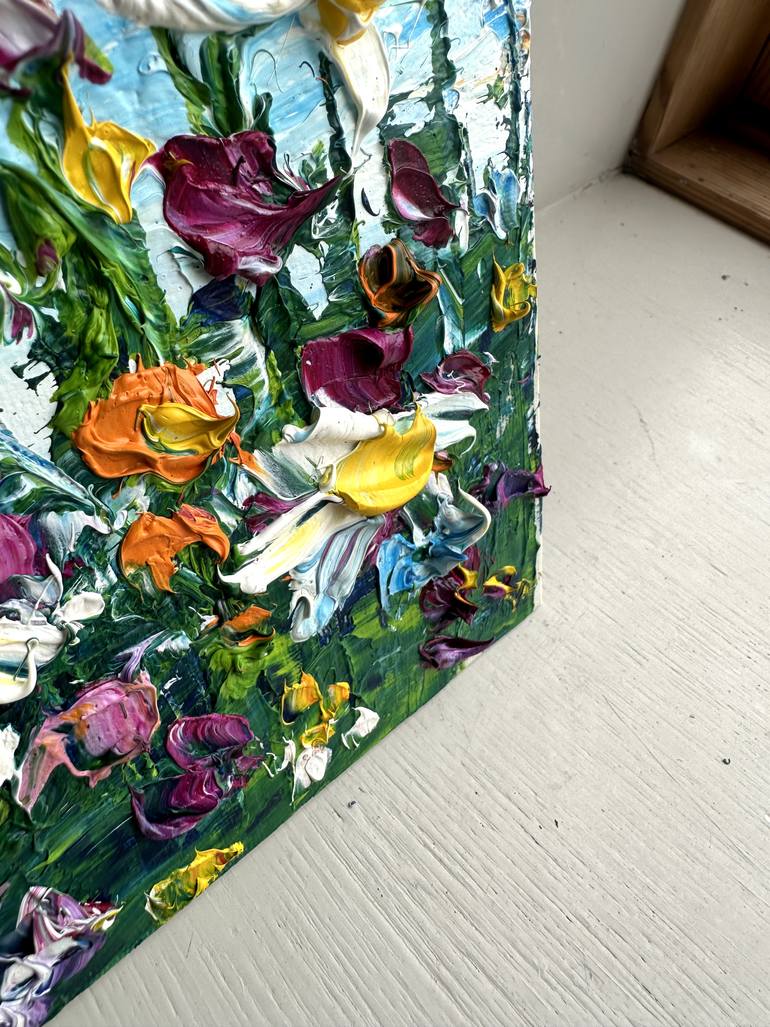 Original Impressionism Floral Painting by Oksana Fedorova