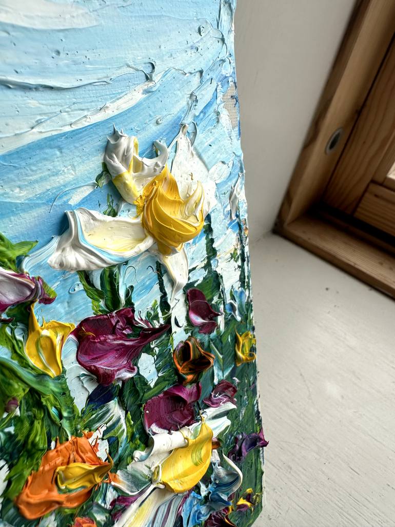 Original Impressionism Floral Painting by Oksana Fedorova