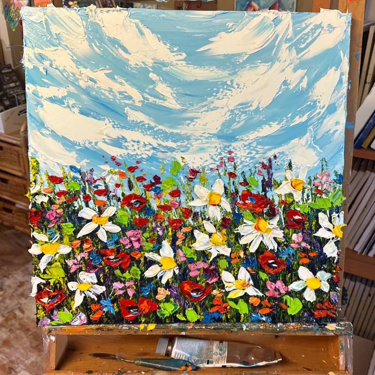 Original Impressionism Floral Painting by Oksana Fedorova