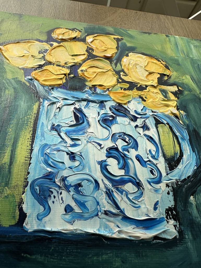 Original Expressionism Floral Painting by Oksana Fedorova