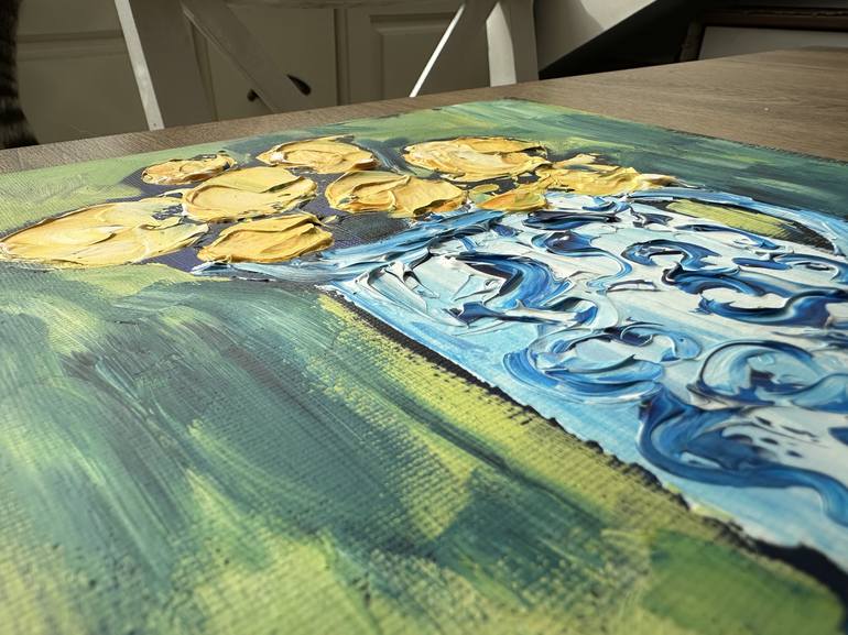 Original Expressionism Floral Painting by Oksana Fedorova