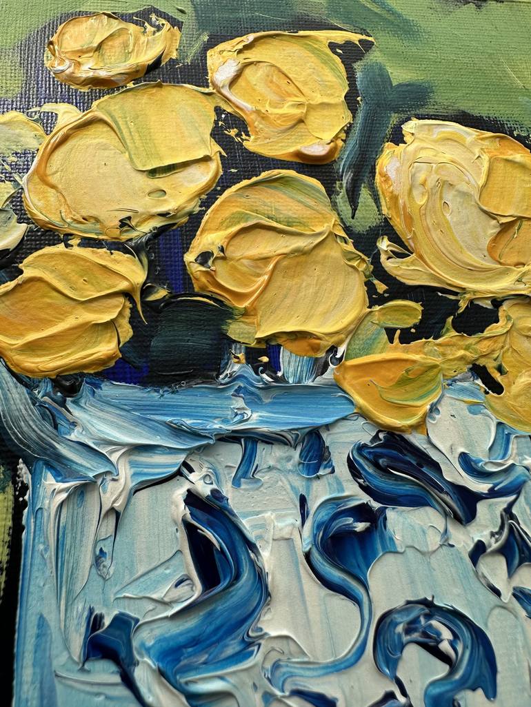 Original Expressionism Floral Painting by Oksana Fedorova