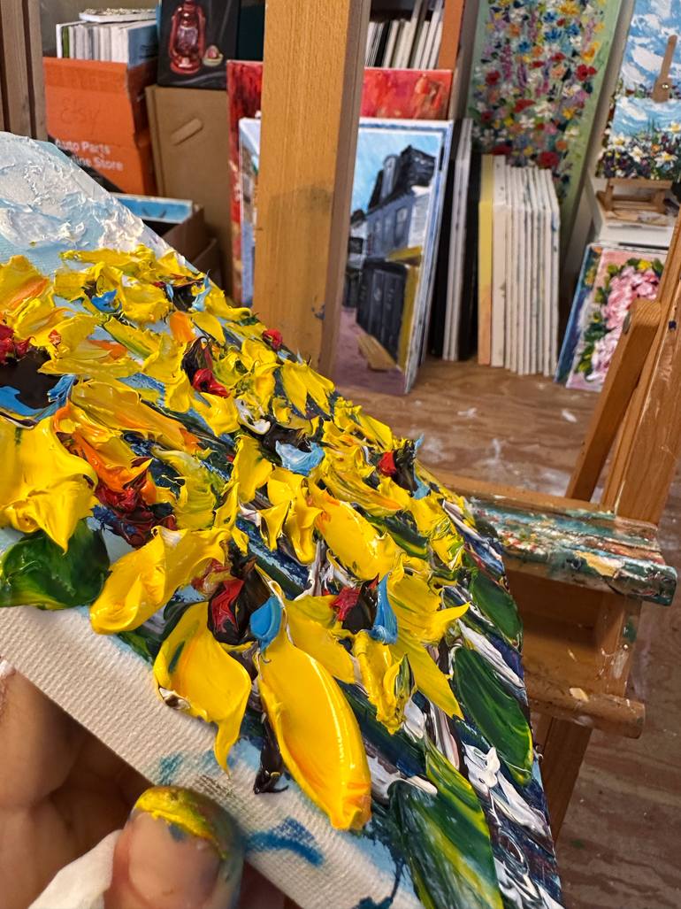 Original Expressionism Floral Painting by Oksana Fedorova