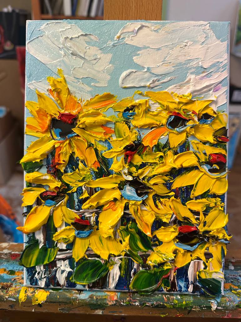 Original Expressionism Floral Painting by Oksana Fedorova