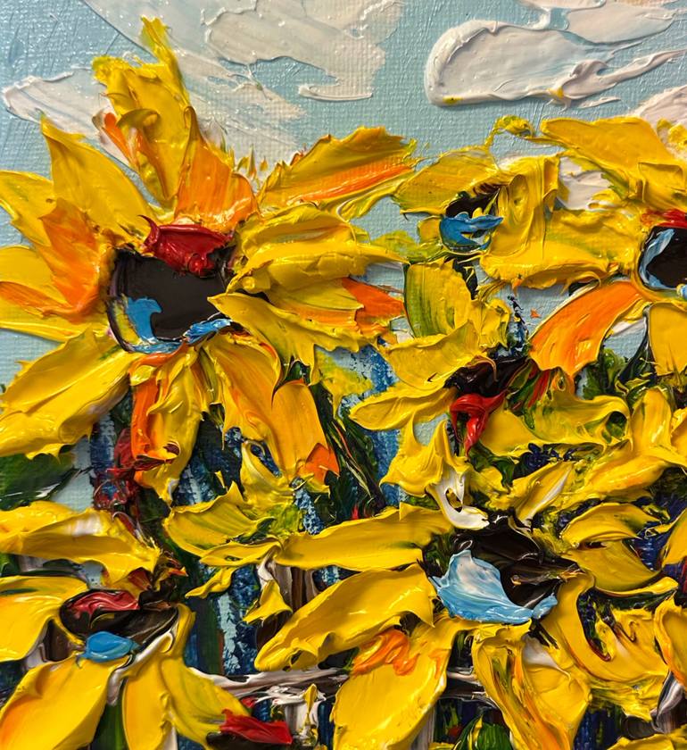 Original Expressionism Floral Painting by Oksana Fedorova