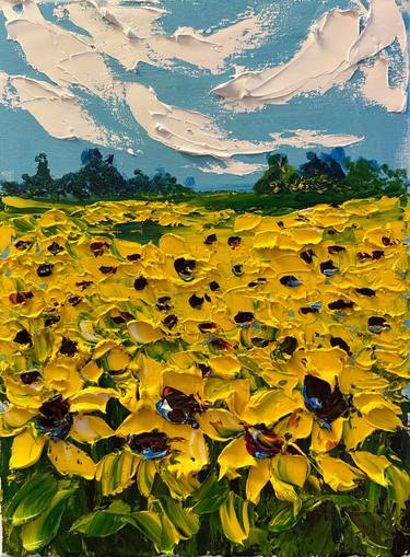 Original Expressionism Floral Painting by Oksana Fedorova