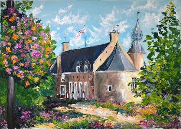 Original Impressionism Architecture Painting by Oksana Fedorova