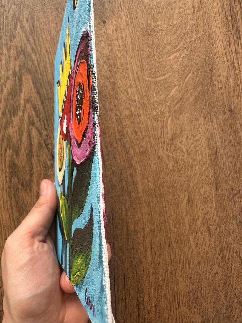 Original Expressionism Floral Painting by Oksana Fedorova