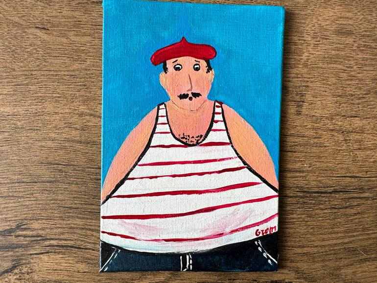 Original Expressionism People Painting by Oksana Fedorova