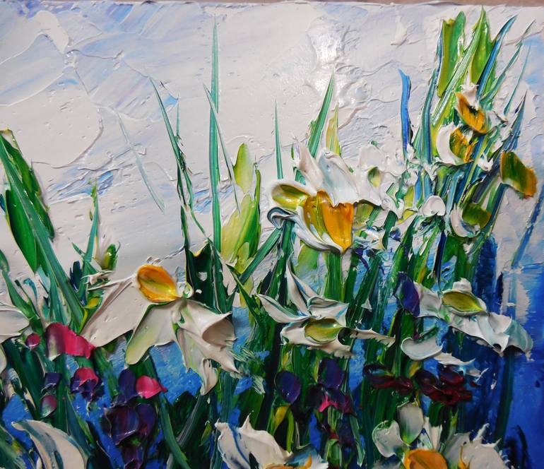 Original Impressionism Floral Painting by Oksana Fedorova
