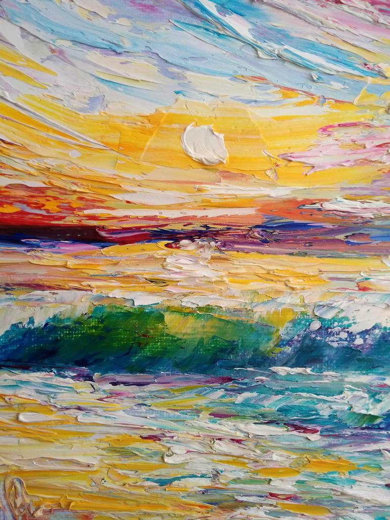 Original Impressionism Seascape Painting by Oksana Fedorova